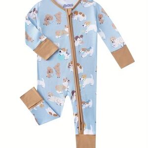 Blue and Tan Kids One Piece